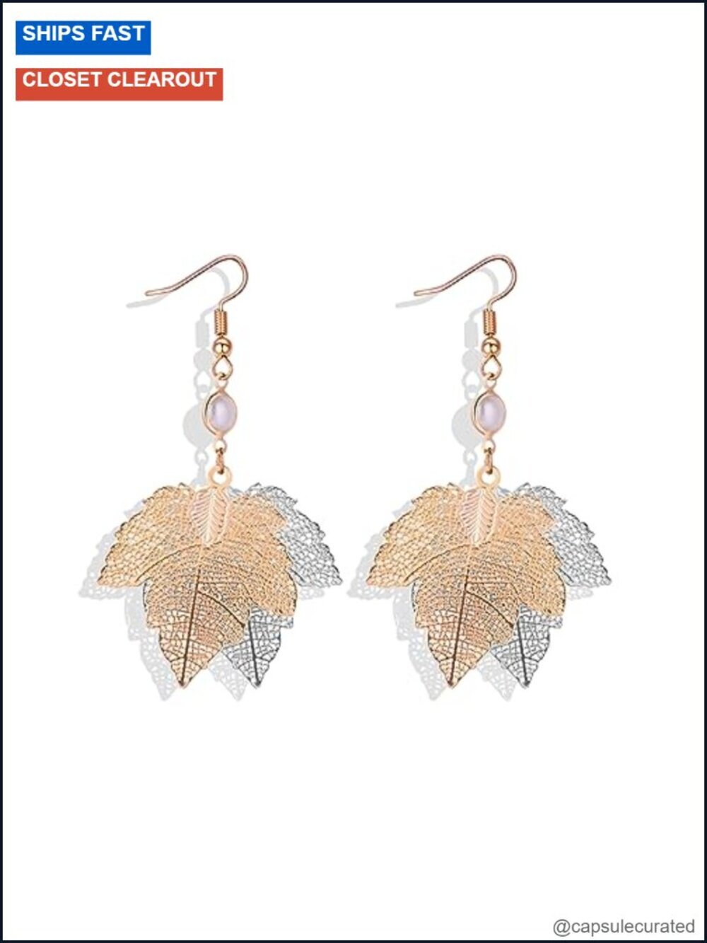 Maple Leaf Dangle Earrings Autumn Thanksgiving Jewelry Women Fall Leaf Drop